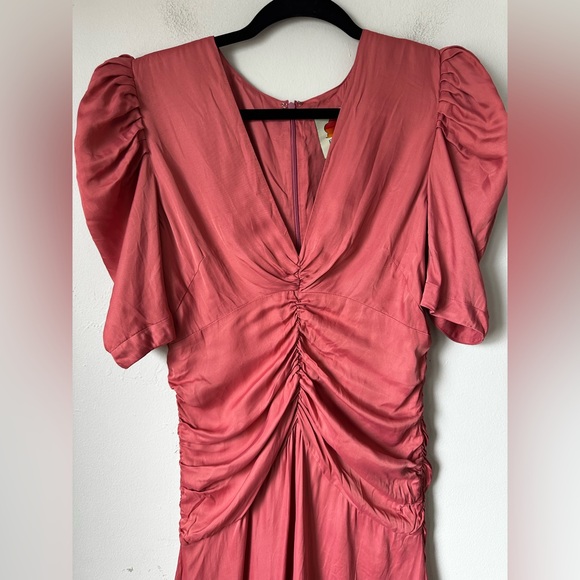 FARM RIO Elegant Pink Ruched Máxi Dress - Picture 5 of 10